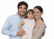 happy family of 3