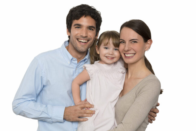 family dentistry happy family of 3
